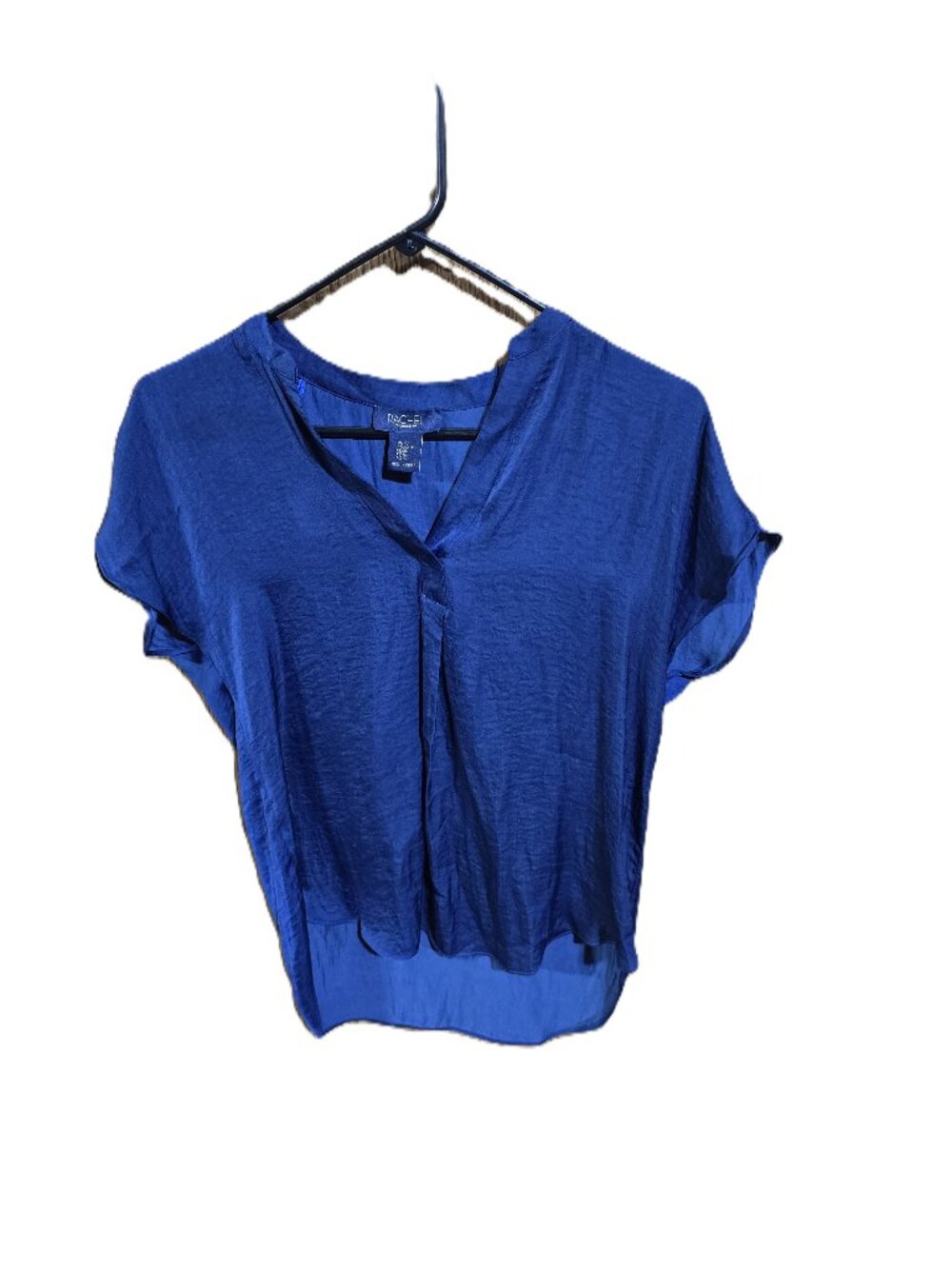 Rachel by Rachel Roy Navy Blue Hi-Low Pullover Blouse